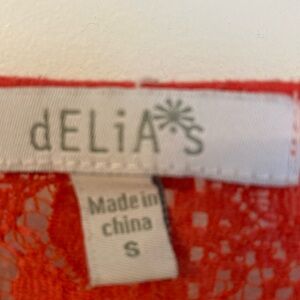 Delia's Red Lace Top